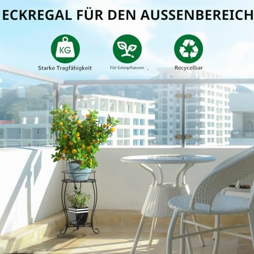 STLOVe Metall Pflanzenständer 2 Stufige Pflanzenständer Blumentopfständer, Dekorieren pflanzen ständer Platzersparnis… – Ansicht 3