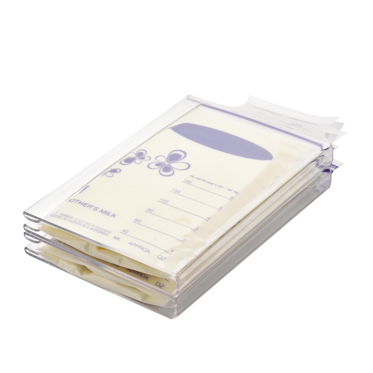 Freeze Flat Breast Milk Storage Bag |Breastmilk Freezer Flattener Kit Make Mother's Milk Bags Organizer Even to Save Refrigerator Space | Fit 3 4 5 6oz, 2-Pack