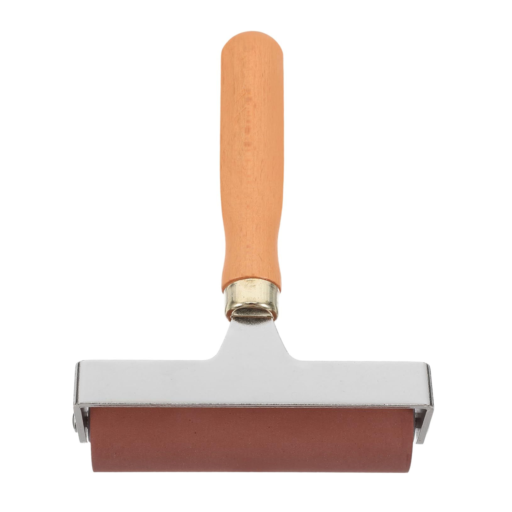 Gummiwalze zum Drucken für Farbe und Tinte mit Holzgriff und Metallkern Leicht zu Reinigen für Bastelarbeiten und Heimwerker