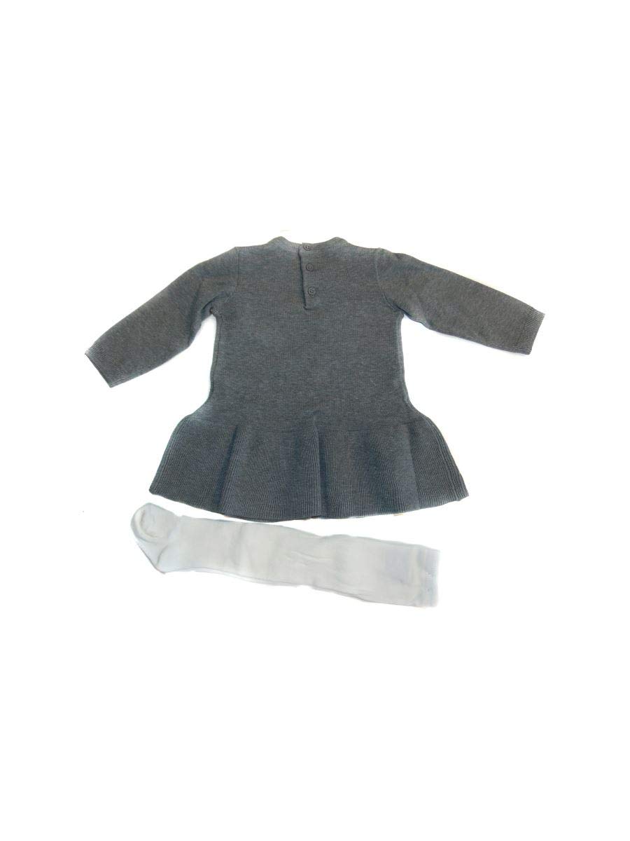 LOSAN Vestitino Infant Girls con Calza Grigio, 6-9