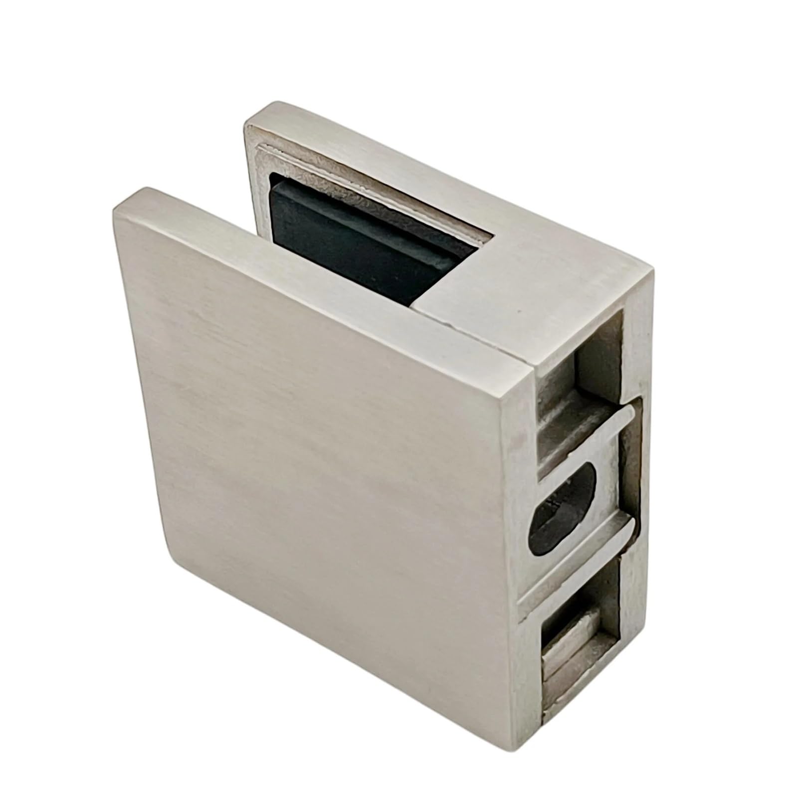 Morsetti per vetro, 4 pezzi, in acciaio inossidabile 316, staffe per vetro, 8-12 mm, resistenti morsetti quadrati per vetro per scale doccia, balaustre, balcone (8 mm, 10 mm, 12 mm)