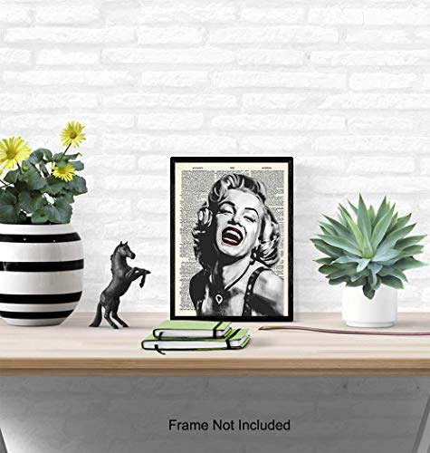 Marilyn Monroe Wall Art - Marilyn Monroe Wall Decor - Banksy Wall Art - Graffiti Wall Art - Banksy Poster - 8X10 Dictionary Art - Classic Movies - Vintage Movie Poster #TOP3