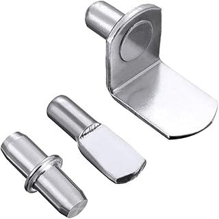 OSALADI Metal Shelf Brackets Shelf Support 60pcs Cabinet Shelf Metal Shelf Silver Metal Pegs Cupboard Shelves Shelving Brackets Shelf Brackets