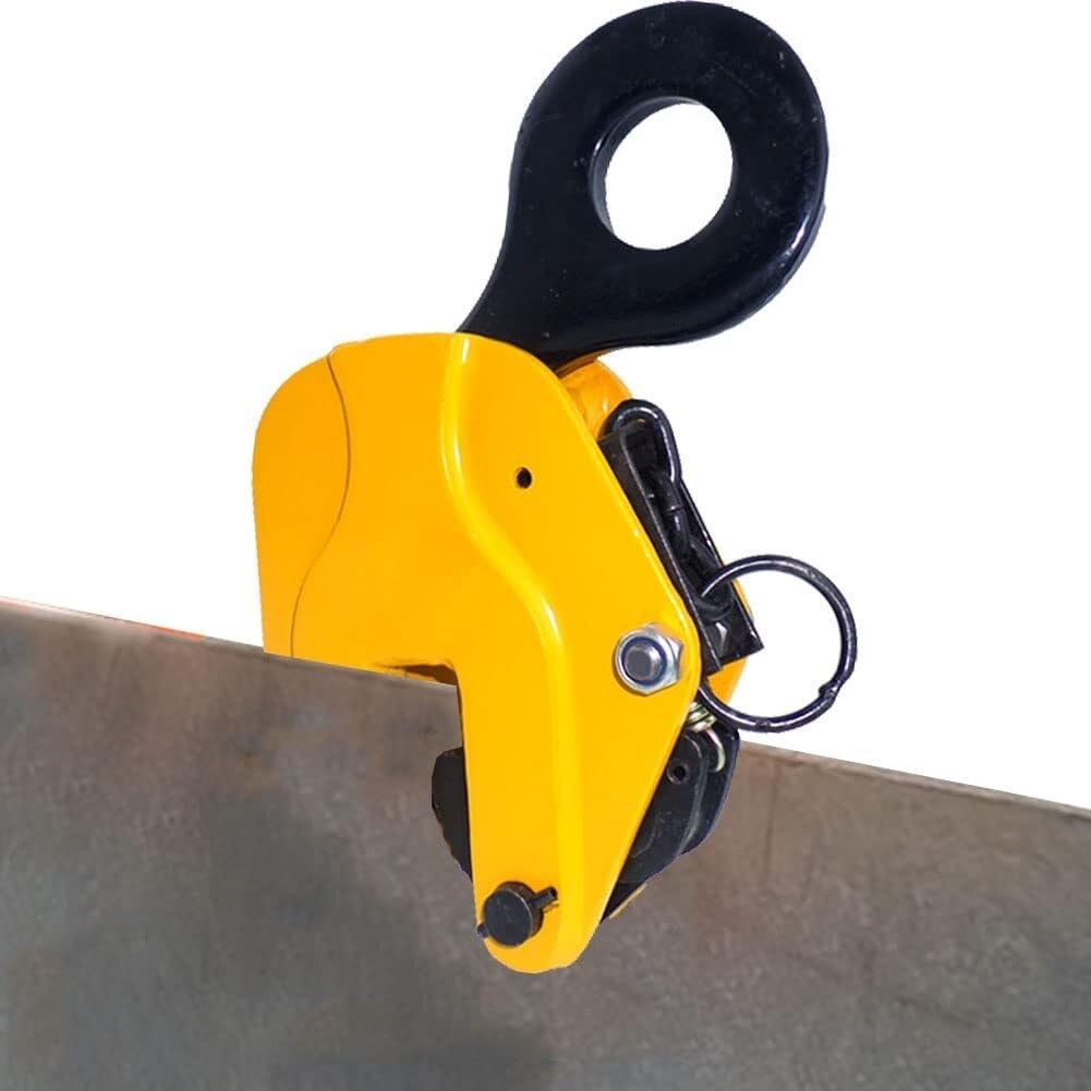 Alloy Steel Integral Forging Handling Lifting Equipment,1T/2T/3T/5T Vertical Plate Clamp Steel Sheet Lifting Clamp Jaw Opening 0.78 Inch/1.18 Inch/1.37 Inch/1.96 Inch(2T)