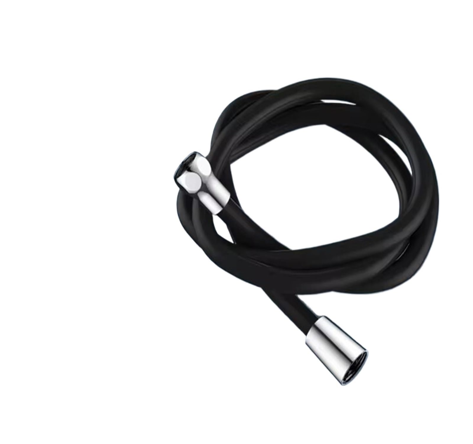 Kdberhfsa Black 1.5/2M Bathroom Silicone Shower Tube Bend Arbitrarily Hose Explosion Proof Anti-Winding Shower Hose Bathroom Faucet Accessories(,1.5M)