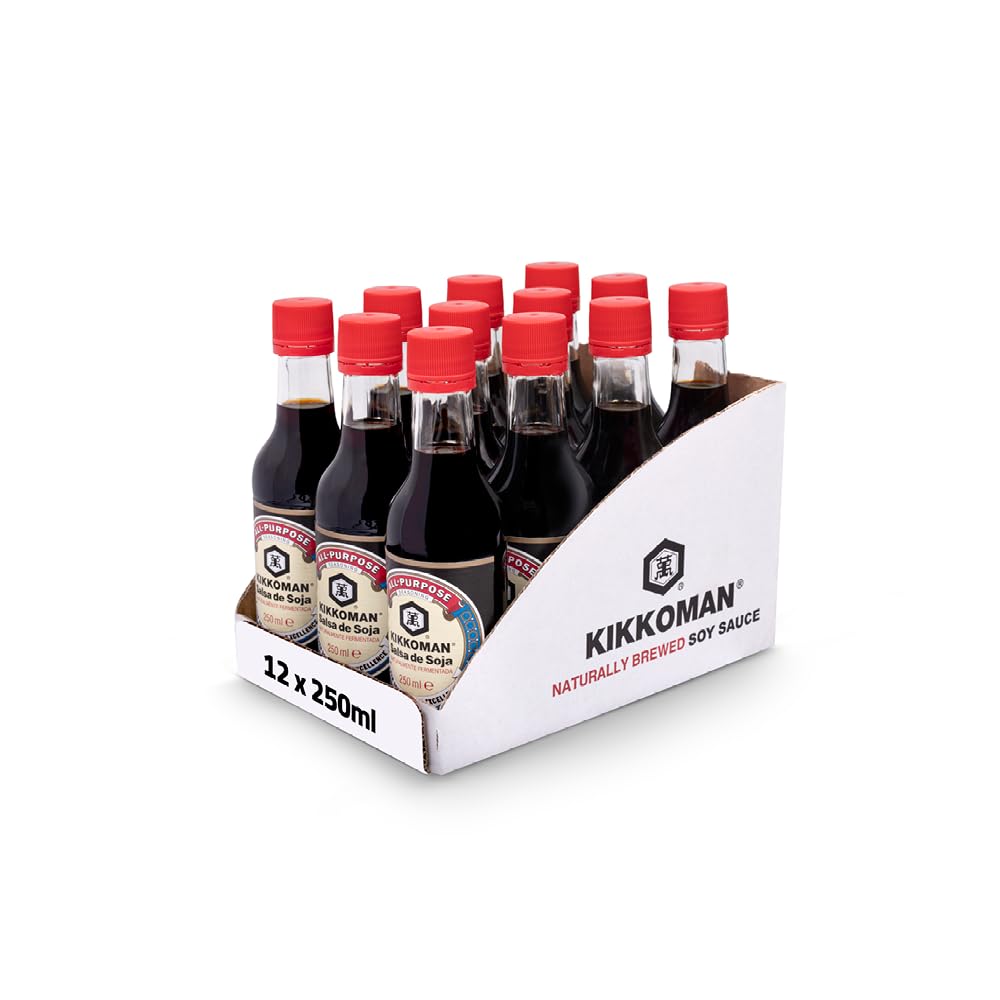 Kikkoman Naturally Brewed Soy Sauce,Blue & Brown,5721,0.25 Kilograms