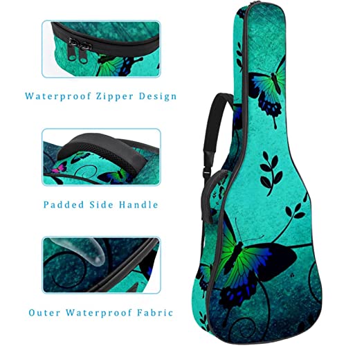 Housse étanche pour guitare acoustique avec double bandoulière et poche Motif feuilles abstraites, Multicolore 09, 42… - Les Beatles, Paul McCartney, John Lennon, RIngo Starr, George Harrison Housse étanche pour guitare acoustique avec double bandoulière et poche Motif feuilles abstraites, Multicolore 09, 42… – Image 5