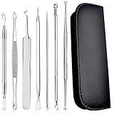 Premium 7pcs/set Stainless Facial Acne Spot Pimple Remover Extractor Tool Blackhead Acne Blemish...