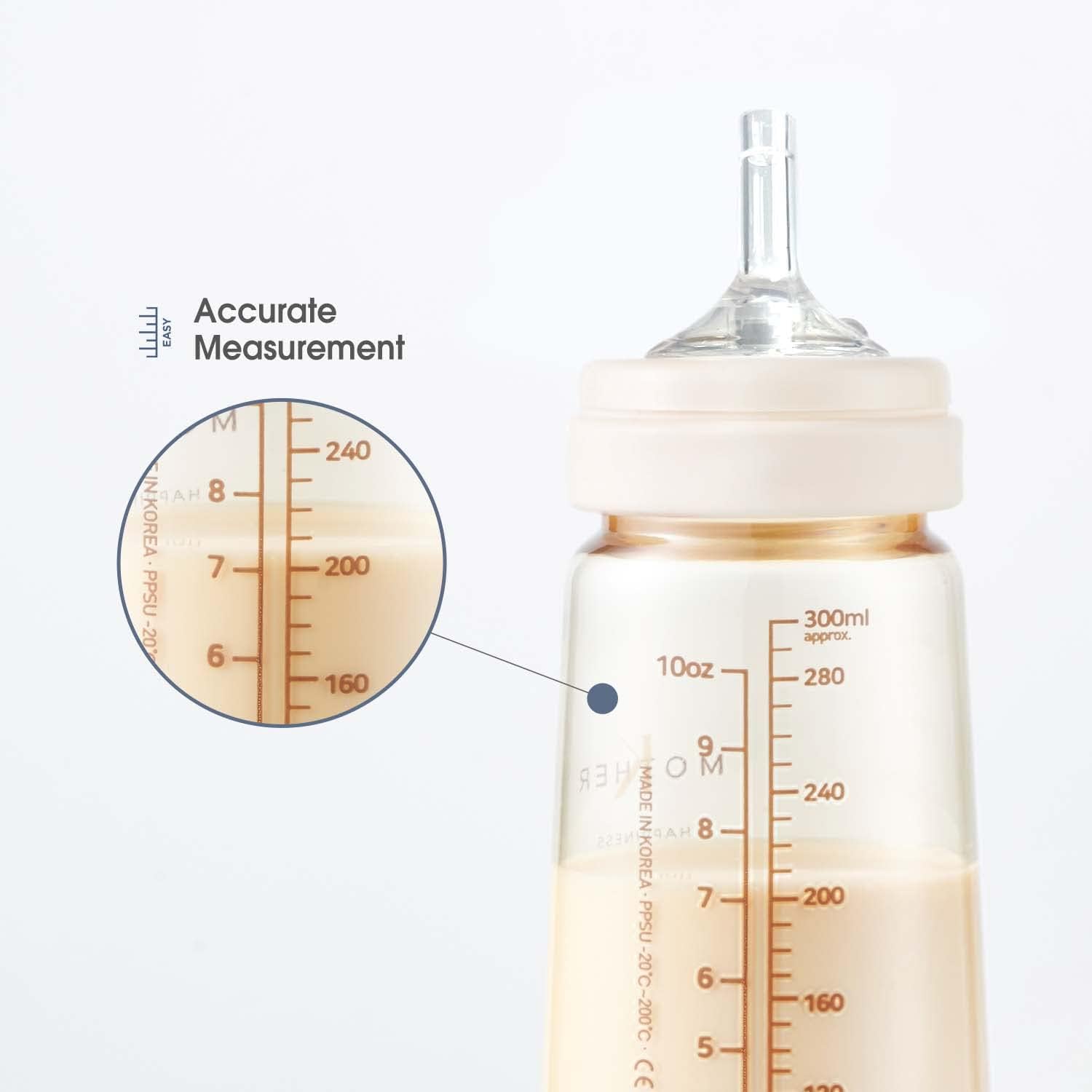 MOTHER-K Travel Baby Bottle Drying Rack Set (Cream Mocha) + PPSU Sippy Cup 10oz (Ivory)