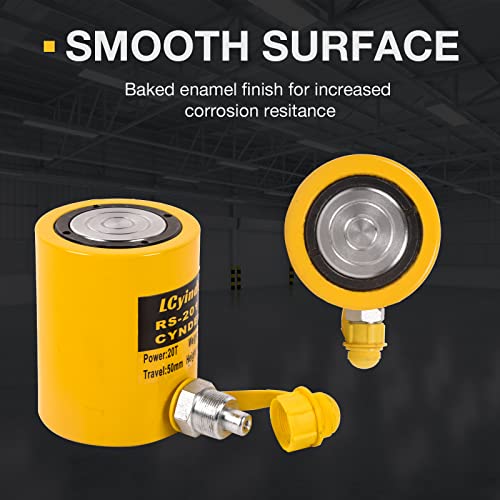 Image of 20T Hydraulic Cylinder Jack Ram 2 inch(50mm) Stroke Solid Single Acting Hydraulic Ram Cylinder Jack Hydraulic Lifting Cylinders (20T 2Inch)