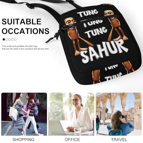 Tung Tung Tung-Sahur Merch Mini Crossbody Bag Shoulder Bag for Men Small Messenger Satchel Bag for Women4