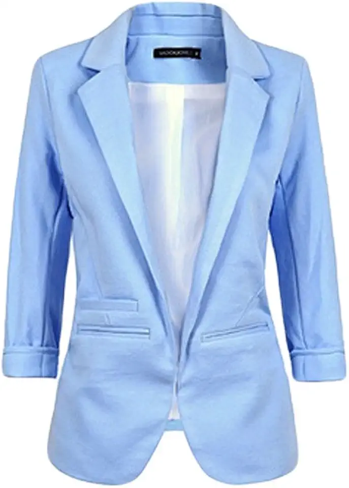 Blazer curto feminino Bestgift, básico, casual