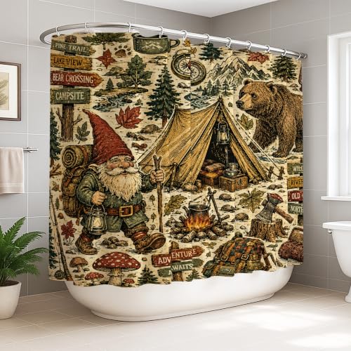 Rideau de douche imperméable et anti-éclaboussures grand format marron - 2