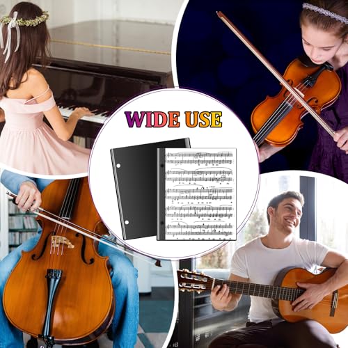 Windspeed 30+2P Flip Folder Pages Double Sided, 6.4x7.5In Music Flip Folio Folder for Marching Band Waterproof Trumpet Flip Folder Pages with 2 Music Clips Page Holder - Thumbnail 7