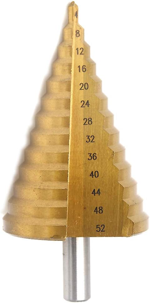 Driak 4-52mm Metric HSS Titanium Surface Step Drill Bit Set for Wood Metal Hard Materials Hole Drilling Tool