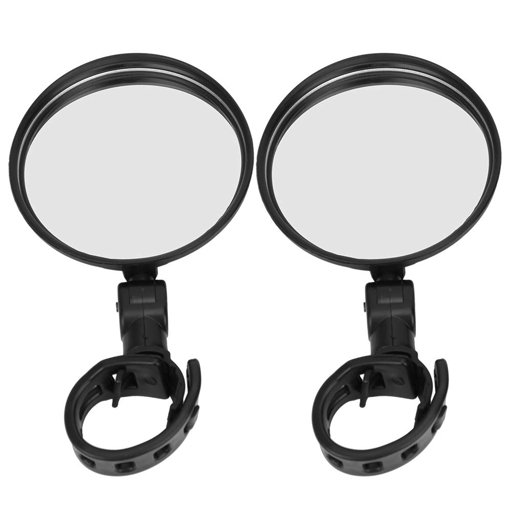 Bike Mirrors for Mobility Scooters 40 Mm Thread Cycle Mirror,1 Pair Round Rearview Mirror Safety Wide Angle Reflective Back Mirror Cycling Equipment for Bike Scooter