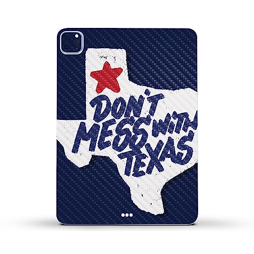 Image of MightySkins Carbon Fiber Skin Compatible with Apple iPad Pro 11 inch M2 4th Gen (2022) Full Wrap Kit - Dont Mess with Texas | Protective, Durable Textured Carbon Fiber Finish | Made in The USA