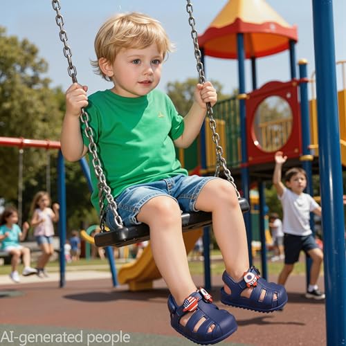 Image of ChayChax Toddler Classic Fisherman Sandals Boys Girls Closed Toe Water Pool Beach Sandal Naturally Splay