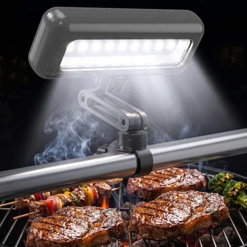 AuntyFey 360Adjustable Grill Lights for Outdoor Grill Designed for Blackstone Weber Griddle BBQ Grill Light at Night with 360 Adjustable LED Grill Lights for Outdoor