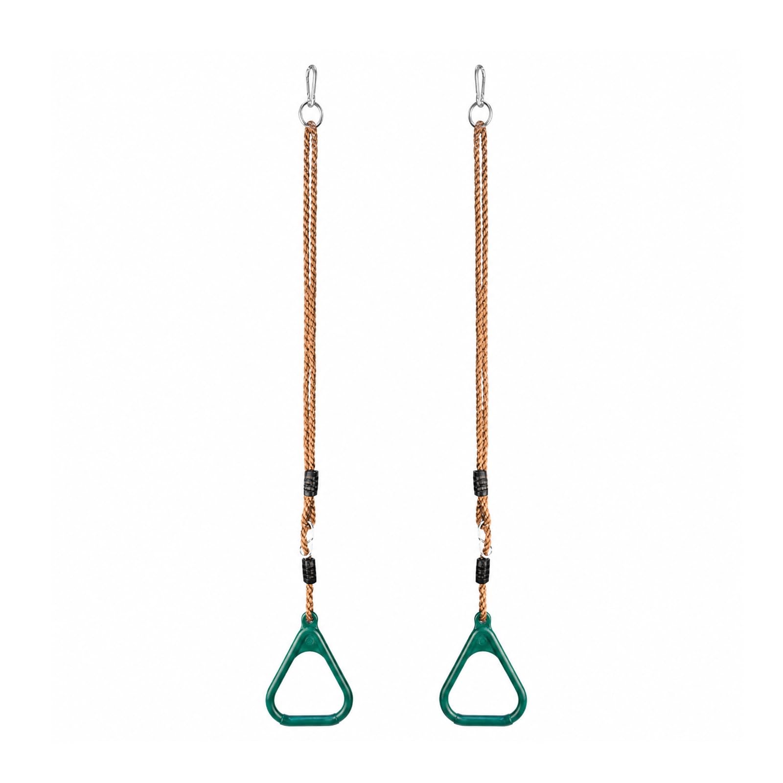 Anelli da Arrampicata con Corda Regolabile Resistente Gioco Sospeso con Manici Triangolari Portatile per Giardino, Area Giochi