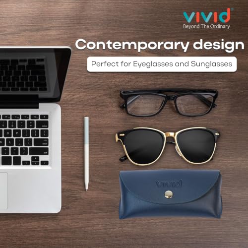 Image of VIVID Unisex Specs Snap Button Eyewear Dabbi Faux Leather Soft Case Cover