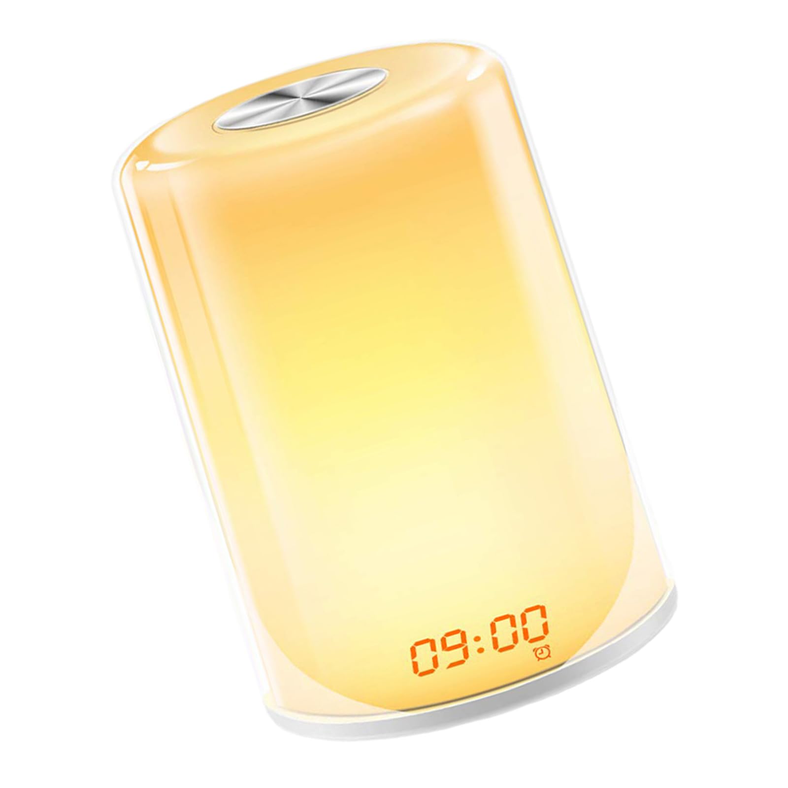 Simulazione contemporanea alba, sveglia digitale con lampada d'atmosfera a colori regolabile, per illuminazione camera da letto, design moderno, lampada per cameretta dei bambini