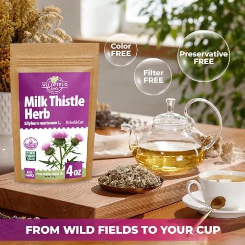 Image of 4 oz. Milk Thistle Herb Dried Milk Thistle Herbal Tea (Silybum Marianum) - 113g Herb Tea Cardo Mariano