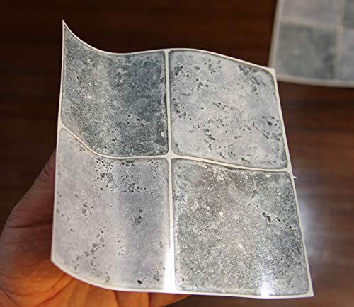 72 Grey Kitchen Tile Stickers Transfers 15X15 Cm 6X6 Inches Tiles Bathroom Grey Peel N Stick Tile Transfers Decals Waterproof Tile Sticker - 2