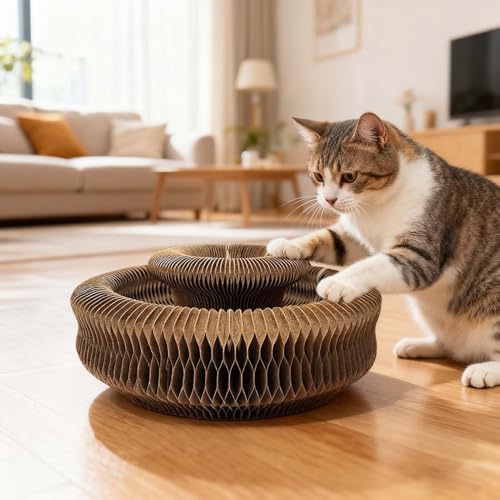 Planche à griffer pour chat interactive et accessoire d'entretien compact - 4