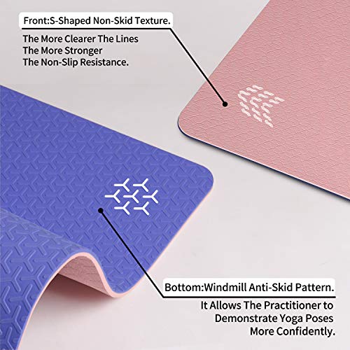 image for wwww Yoga Mat Extra Thick 1/4 & 1/3 Inch Non Slip Yoga Mats for Women 