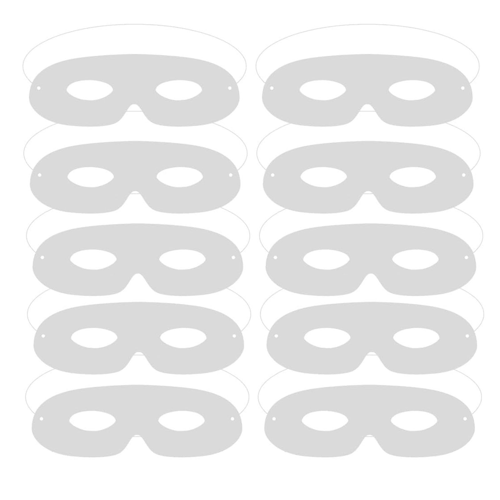 BinPhorm Die Cut Paper Masks,40 PCS Half Face Masks DIY White Blank Mask Hand Painted Craft Masks for Party Supplies