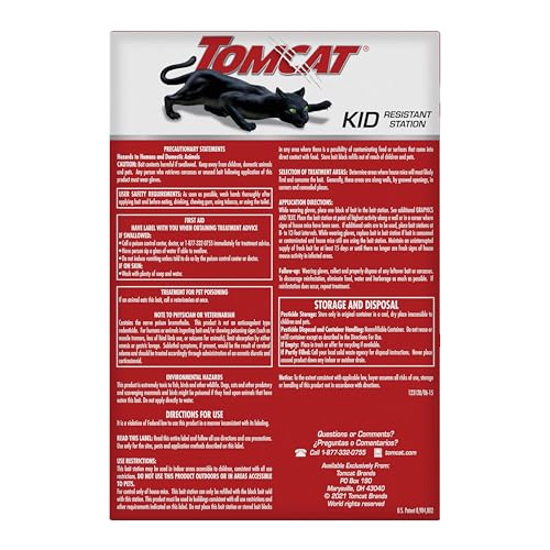 Image of Tomcat Mouse Killer Child Resistant, Refillable Station with Clear Lid for Easy Monitoring, 1 Bait Station and 4 Refills
