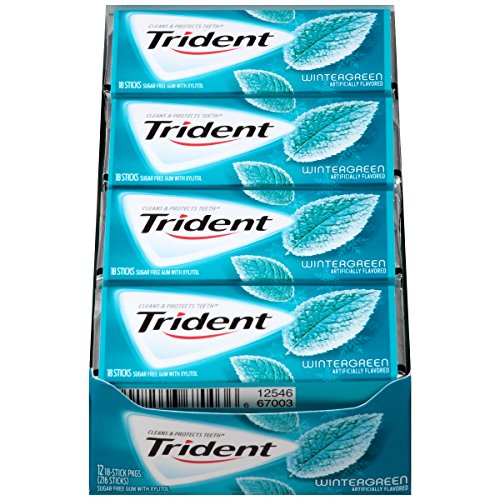 12x18 Stick pkg trident wintergreen gum (012546074551)