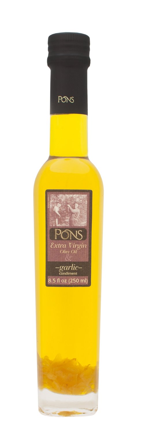 PONS Infused Extra Virgin Olive Oil w/Garlic - 8.5 oz (Pack of 2)_AB