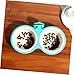 Mipcase Pet Feeding Bowls Cat Dog Hanging Double Bowl Feeder Sturdy Material Non-Tipping Easy to Pet Cage Decor