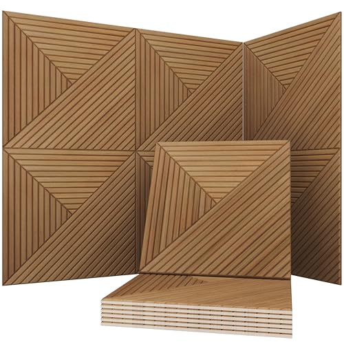 Soon Global Acoustical Wall Panels, 6-Piece 23.62 X 23.62 Inches Art Acoustic Panels, Decorative Acoustic Panels, Acoustic Wall Panels, Sound Absorbing Wall Art, Arcadian Vortex