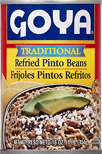 Goya Traditional Refried Pinto Beans, 16-Ounce Units (Pack of 24)