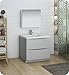 Fresca Tuscany 36" Glossy Gray Free Standing Modern Bathroom Vanity w/Medicine Cabinet