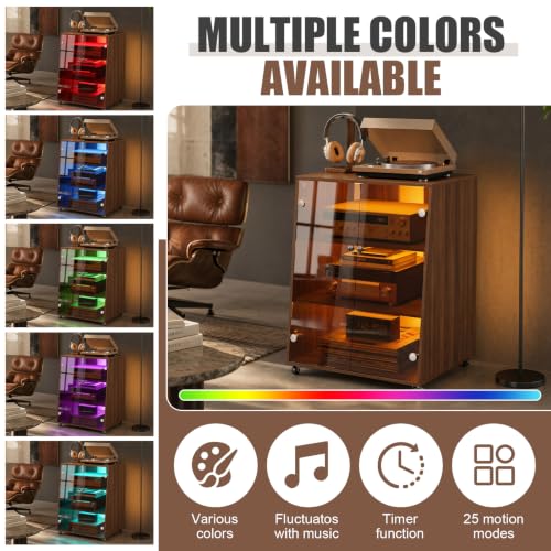 4-Tier-Media-Cabinet-with-LED-Backlight-Wheels-Glass-DoorsAudio-Rack-with-Adjustable-ShelvesMedia-Audio-Tower-Cabinet-for-Vinyl-Record-Player-Stereo-Receivers-Audio-Gear