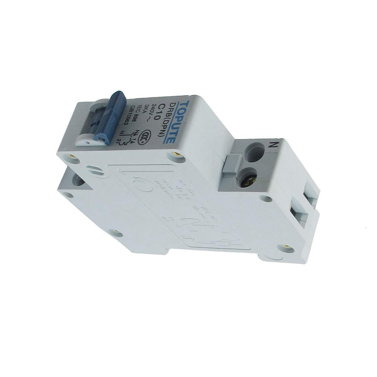 Aexit DIN Rail Circuit Breakers Mount 1P+N AC 240V 10A Overload Protection Miniature Circuit Breakers Circuit Breaker