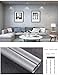 MelunMer Silver Gray Peel and Stick Wallpaper Silk Embossed Self Adhesive Removable Wallpaper Silver Wallpaper Stick and Peel Gray Papel Tapiz Grey Wrapping Paper Shelf Liner Vinyl Film 15.7”×393”