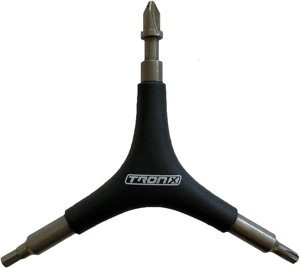 TronX Multi Pro Inline Roller Hockey Skate Tool: Wheel Rotator, Bearing Pusher/Extractor, Helmet Unscrewer - Durable S2 Steel, USA Designed