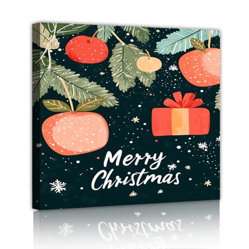 Affiches festives Joyeux Noël pour mur de salon et décoration de chambre d'enfant style épuré