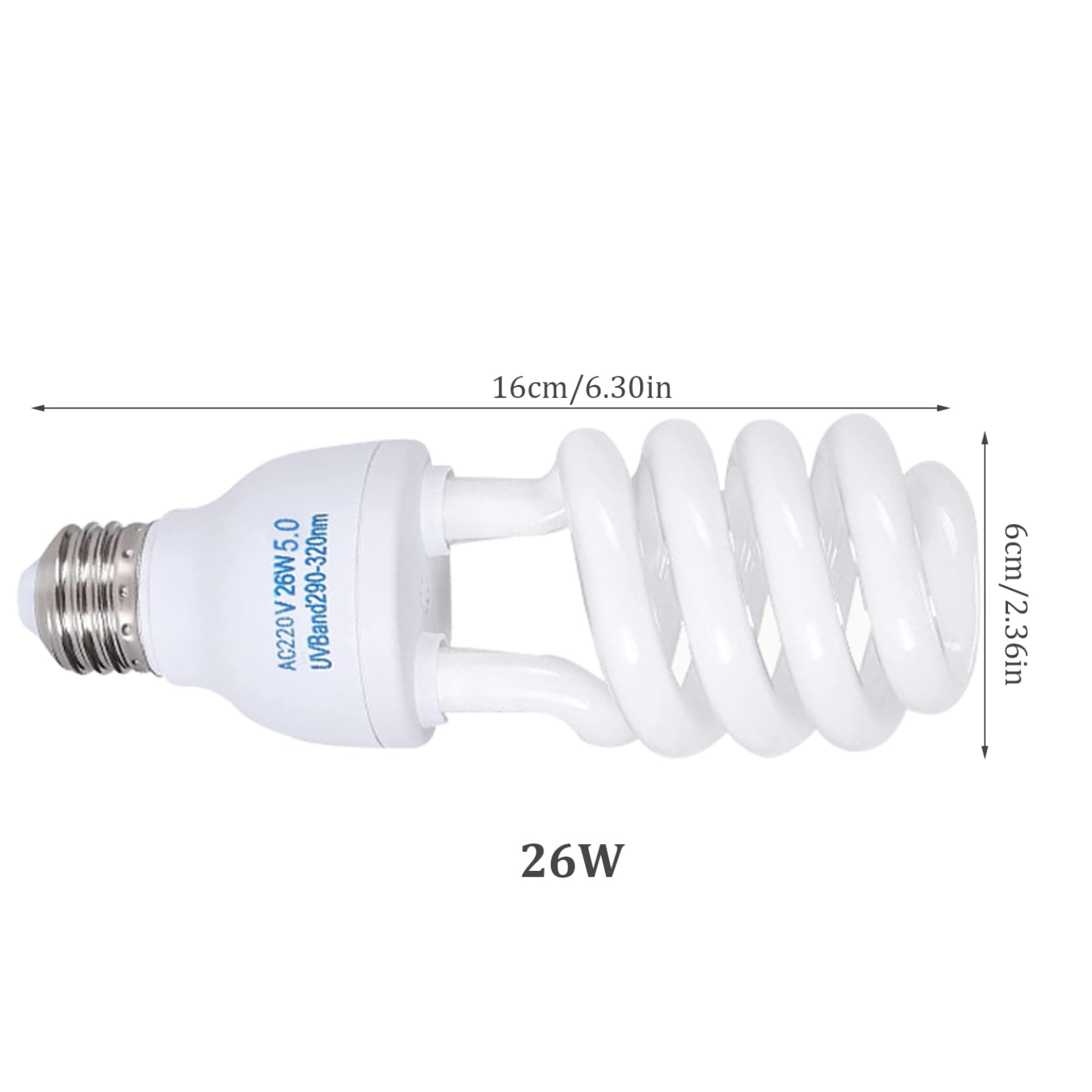 Reptile UVB Bulb 5.0 UVB E27 Interfaz Reptile SUBROPICAL LIGHTA Blanca Azula LIGHTIVE Reptil