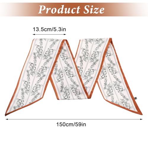 Bag Scarves Satin Bag Scarf For Handbags Long Thin Silk Scarf for Purse Silk Neck Scarves For Women Fashion Pañuelos Para El Cuello De Mujer2