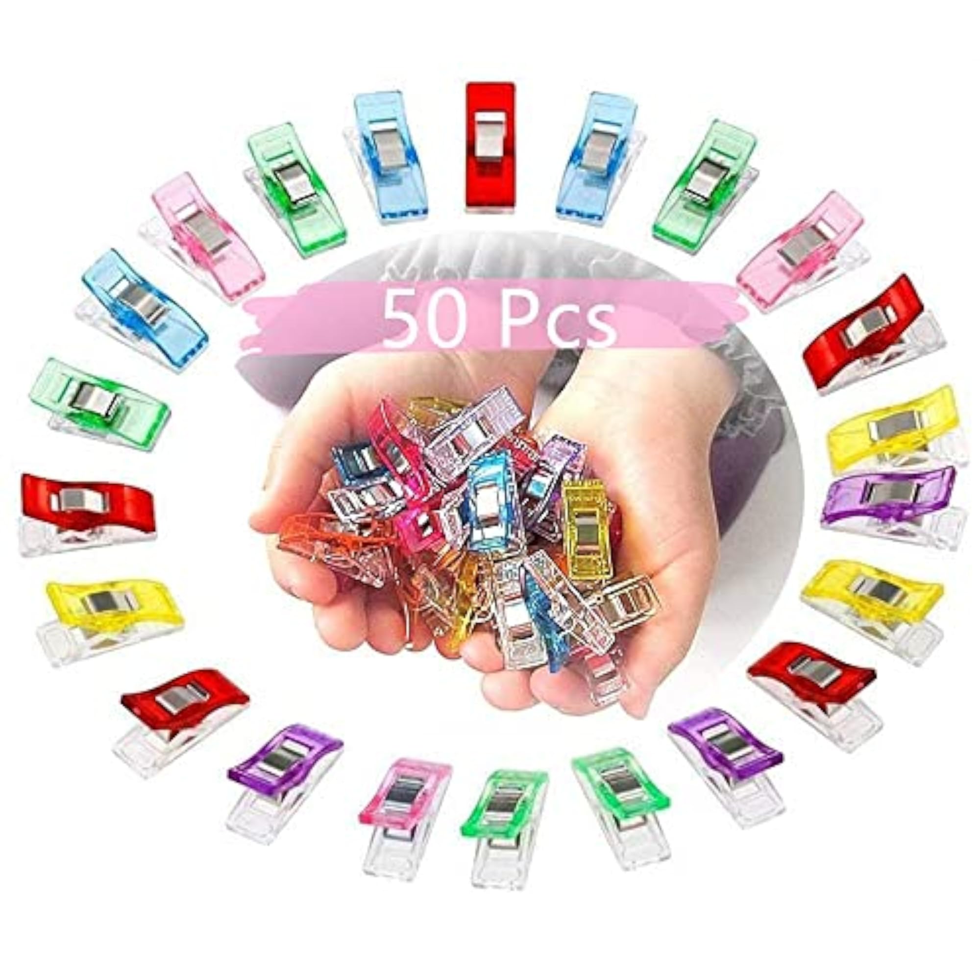 Plastic Multi Color Hand Held Sewing Clips for Fabric