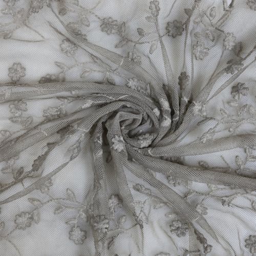 Women's Flower Embroidery Lace Scarf Elegant Mesh Crochet Scarf Shawl Wrap for Women4