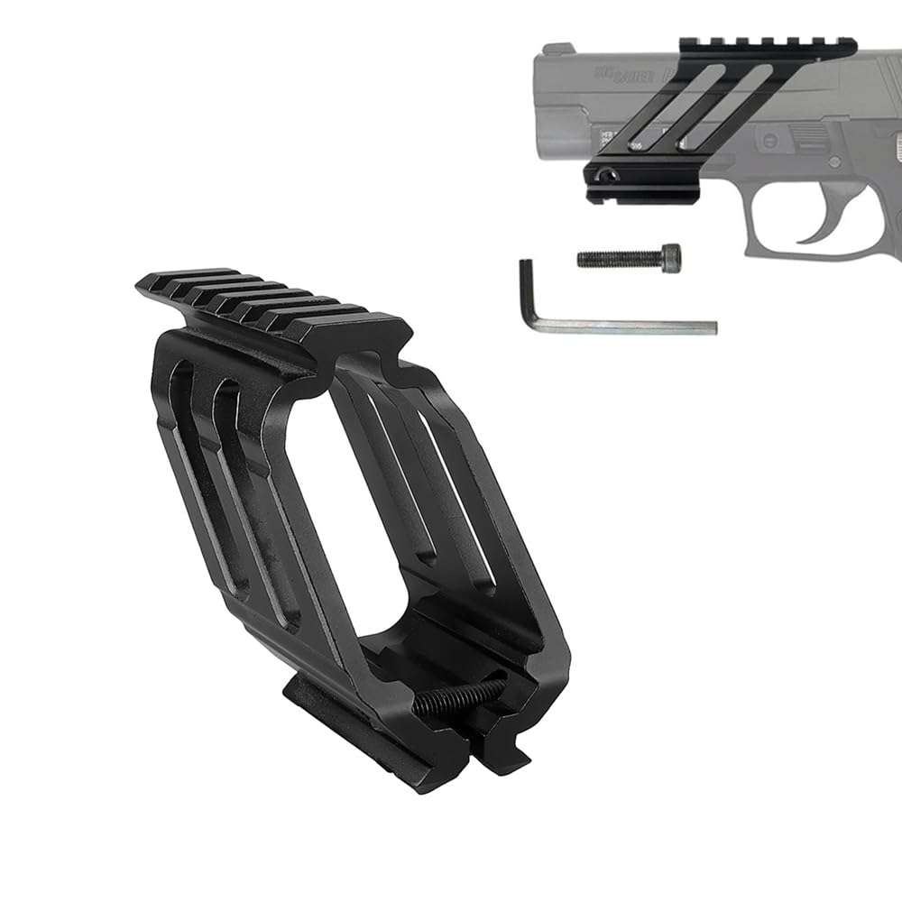 ProWildGear Aluminum Easy to Install Universal Pistol Mount 21mm Rail for Scope Red Dot Sight Flashlight