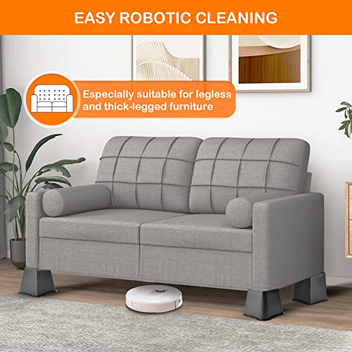 Shouwuhho Bed Risers 4 Inch Heavy Duty, Furniture Risers With Durable Plastic, Oversized Bed Lifts Risers Support Up To 5,000 Lbs For Sofa, Bed Frame, Tables, Couches, 4 Pack, Black #TOP2