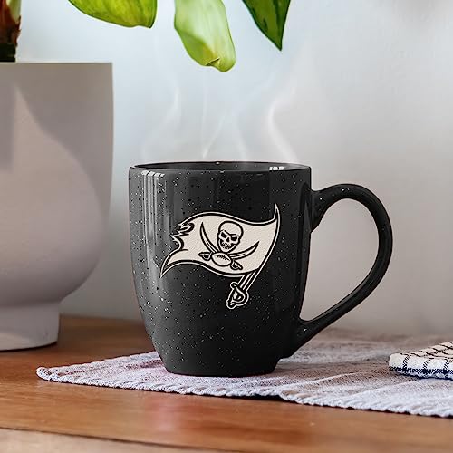 Image of Rico Industries NFL Football 16 oz Team Color Laser Engraved Speckled Ceramic Coffee Mug